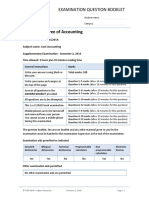 Associate Degree of Accounting: Examination Question Booklet