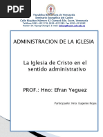 Administracion de La Iglesia Exposicion Seminario Evangélico Del CAribe