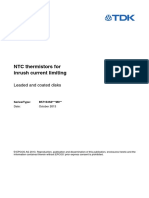 NTC Thermistors For Inrush Current Limiting: Leaded and Coated Disks