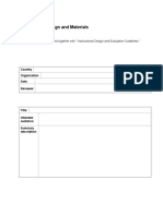 Instructional Design and Materials Evaluation Form