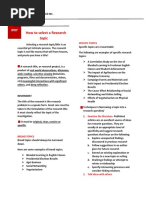 How To Select A Research Topic