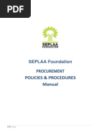 SEPLAA Foundation Procurement Manual December 2016 PDF