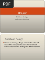 Database Design, and Administration