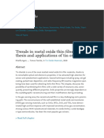 Tin Dioxide: Trends in Metal Oxide Thin Films: Syn-Thesis and Applications of Tin Oxide