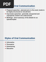 Types of Oral Communication