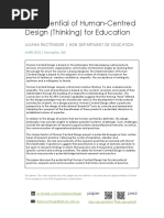 The Potential of Human-Centred Design (Thinking) For Education