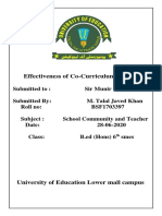 Effectiveness of Co Curricullar Activities PDF