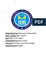 Phonetics and Phonology