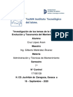 UNIDAD 1.-Evolución y Taxonomía Del Mantenimiento