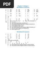 Chapter 1 Worksheet A & Worksheet B Answers