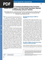 The Importance of Continuing Breastfeeding During Coronavirus