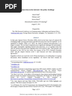 Interconnection in The Internet: The Policy Challenge: Ddc@csail - Mit.edu Wlehr@mit - Edu Bauer@mit - Edu