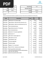 Code Units Unit. Value Total Value Description: Quotation: Date: Client: Fabrication Number: Project Name