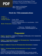 Cours - Droit Des Télécommunications