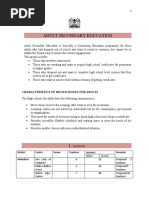 Adult Secondary Education: Characteristics of High Schools For Adults