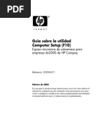 Guía Sobre La Utilidad Computer Setup (F10) : Equipo Microtorre de Sobremesa para Empresas dx2000 de HP Compaq