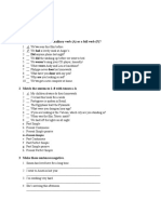 Unit 1 Exercises: 1 Is The Verb in Bold An Auxiliary Verb (A) or A Full Verb (F) ?