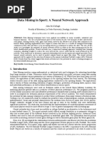 Data Mining in Sport: A Neural Network Approach: Abstract