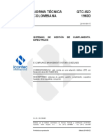 GTC-ISO 19600 Sistemas Gestion de Cumplimiento. Directrices (2018) PDF