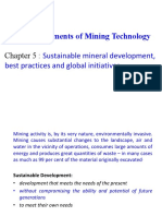 Elements of Mining Technology: Sustainable Mineral Development, Best Practices and Global Initiatives