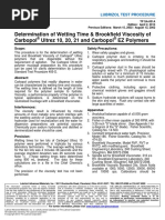 TP-SA-051-A Wetting Time Brookfield Viscosity Carbopol Ultrez EZ