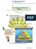 Lesson The Nutritional Guidelines For Filipinos: Learning Competencies