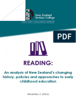 An Analysis of New Zealand's Changing History, Policies and Approaches To Early Childhood Education