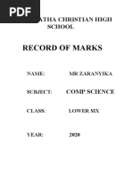 Record of Marks