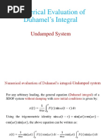 Numerical Evaluation of Duhamel's Integral: Undamped System