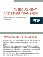 Simultaneous Heat and Mass Transfer: Humidification and Dehumidification Operations