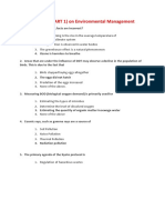 Sample Mcqs (Part 1) On Environmental Management