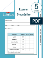 5to Grado - Examen de Diagnóstico (2020-2021) PDF