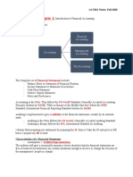 ACC821 Notes - Fall 2020: Financial Accounting