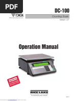 Operation Manual: Counting Scale