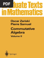 Oscar Zariski, Pierre Samuel - Commutative Algebra, Vol II, Lume II, Graduate Texts in Mathematics 29, Springer-Verlag Berlin Heidelberg (1960) PDF