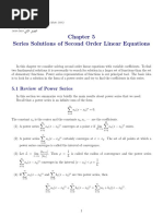 Series Solutions of Second Order Linear Equations