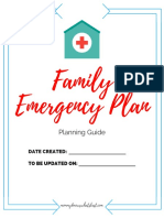 Family Emergency Plan - Planning Guide With Checklists