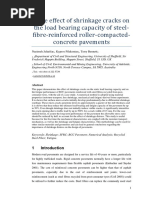 The Effect of Shrinkage Cracks On The Load Bearing Capacity of Steel-Fibre-Reinforced Roller-Compacted - Concrete Pavements