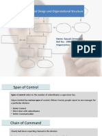 Organizational Design and Organizational Structure: Name: Aayush Srivastava Roll No.: 19BM63107 Organization: Wipro LTD