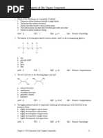 Chapter 3-The Chemistry of Life: Organic Compounds: Multiple Choice