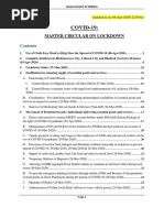 COVID-19: Master Circular On Lockdown