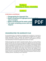 Lecture 4 and 5 - Module 4 - Aggregate Planning and Master Scheduling PDF