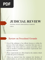 Judicial Review: Natural Justice: Procedural Fairness Unit 6