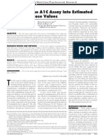 Translating The A1C Assay Into Estimated Average Glucose Values