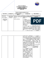 Department of Education: Weekly Home Learning Plan