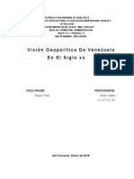 Vision Geopolitica de Venezuela en El Siglo XX