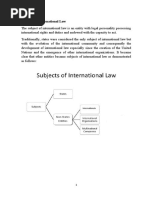 Subjects of International Law: Non-States Entities