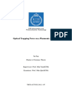 Optical Trapping Force On A Plasmonic Substrate: Yu Pan Master of Science Thesis