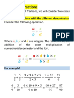 Class 6 - Addition of Fractions