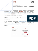 Tutorial - Acceso Academia Docente Mayahii Prepa UVM Aula Invertida PDF